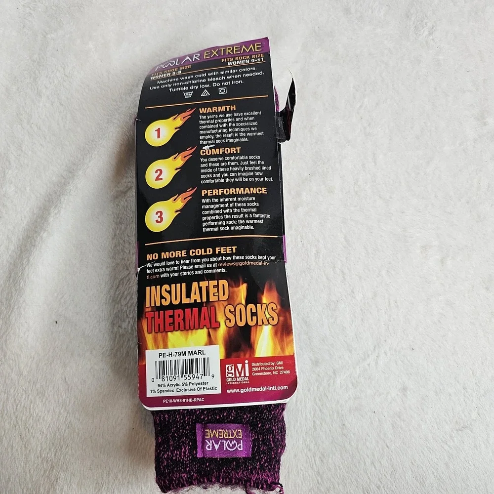 1 Pair Women Polar Extreme Thermal Socks 5-9